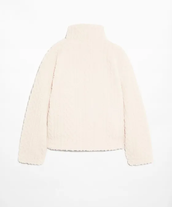 Куртка из искусственной овчины с узором «косы»