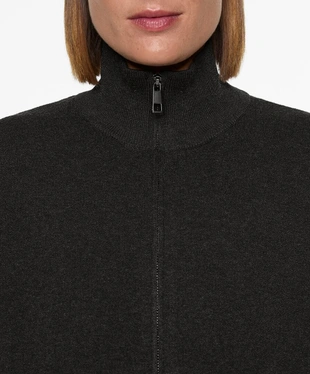 ANTHRACITE MELANGE|1801/880 - OYSHO Трикотажный кардиган с застежкой-молнией