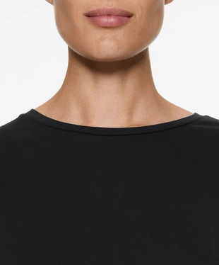 BLACK|0638/555 - OYSHO Футболка из смесового модала с короткими рукавами