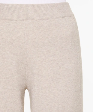 PALE MINK|1733/880 - OYSHO Трикотажные прямые брюки со вставкой в рубчик по бокам