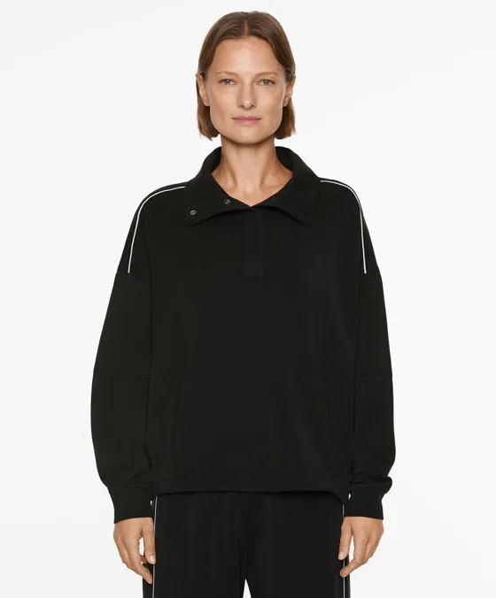 Толстовка широкого прямого кроя из ткани с модалом