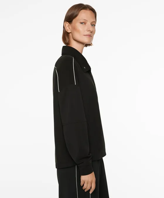 Толстовка широкого прямого кроя из ткани с модалом