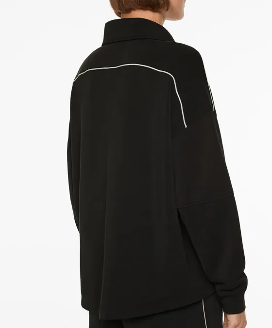 Толстовка широкого прямого кроя из ткани с модалом