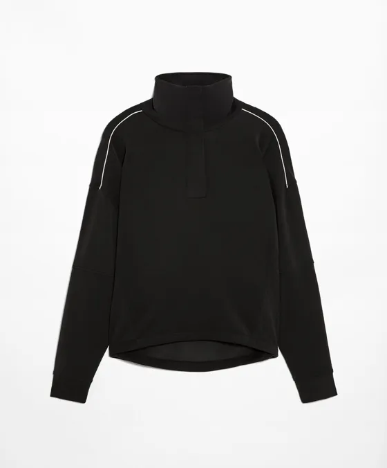 Толстовка широкого прямого кроя из ткани с модалом