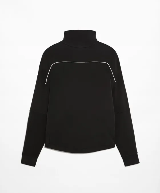 Толстовка широкого прямого кроя из ткани с модалом