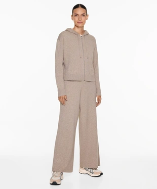 TAUPE                   |1733/880 - OYSHO Трикотажные прямые брюки со вставкой в рубчик по бокам