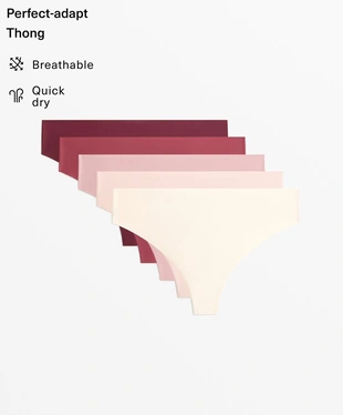 5 LASER-CUT POLYAMIDE BLEND THONGS- Заказать в России