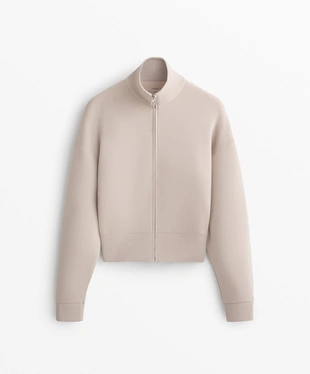 SOFT-TOUCH MODAL HIGH COLLAR JACKET- Заказать в России