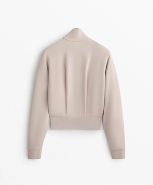 SOFT-TOUCH MODAL HIGH COLLAR JACKET- Заказать в России