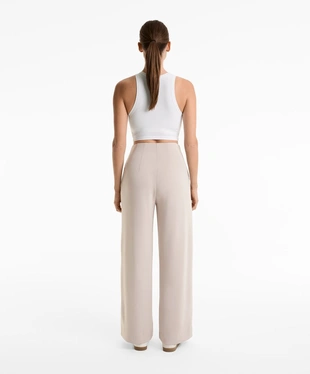 STRAIGHT-LEG TROUSERS WITH MODAL AND CREASE- Заказать в России