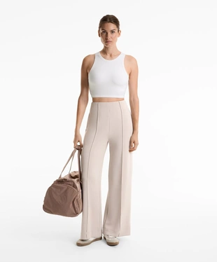 STRAIGHT-LEG TROUSERS WITH MODAL AND CREASE- Заказать в России