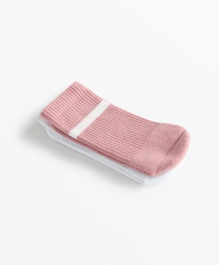 PALE PINK|3601/490 - OYSHO 2 пары классических носков из смесового хлопка для йоги и пилатеса