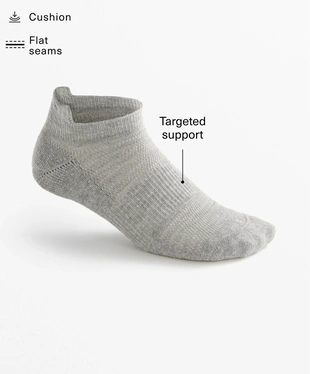 MID-GREY MELANGE|1382/490 - OYSHO 3 пары спортивных носков-сникеров с язычком из смесового хлопка
