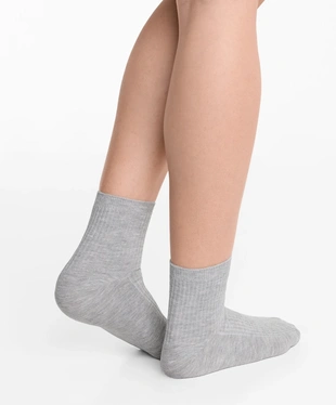 DARK GREY|2879/482 - OYSHO 5 пар коротких носков из ткани с хлопком