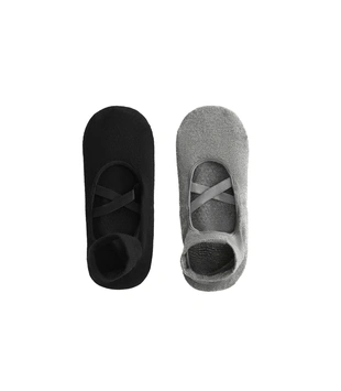 BLACK|1336/490 - OYSHO 2 пары носков из смесового хлопка с резинками для йоги и пилатеса