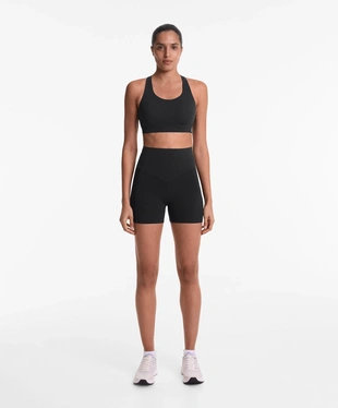 BLACK|3253/254 - OYSHO Облегающие шорты COMPRESSIVE с высокой посадкой и карманом, 10 см