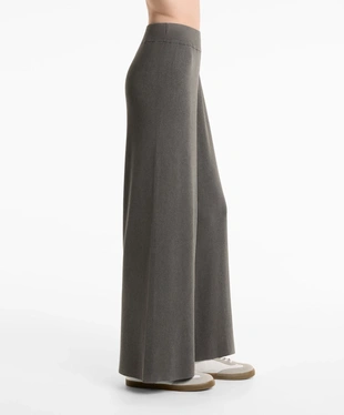 WASHED KNIT STRAIGHT-LEG TROUSERS- Заказать в России