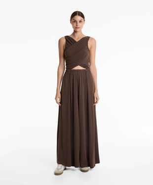 FLOATY CROSSOVER JUMPSUIT WITH MODAL- Заказать в России