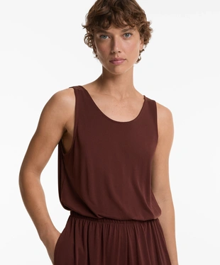 FLOATY CROSSOVER BACK MIDI JUMPSUIT WITH MODAL- Заказать в России