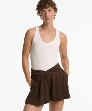 EXTRA WIDE FLOATY V-CUT WAIST SHORTS WITH MODAL- Заказать в России