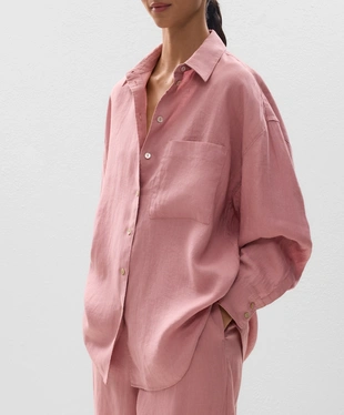 100% LINEN RELAXED SHIRT- Заказать в России