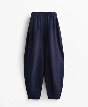100% LINEN BALLOON TROUSERS- Заказать в России