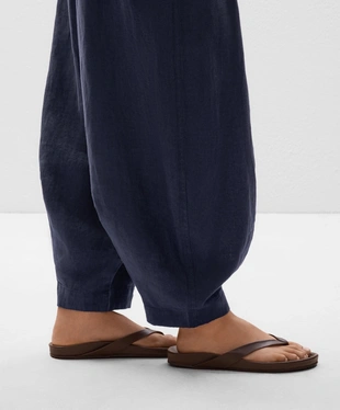 100% LINEN BALLOON TROUSERS- Заказать в России