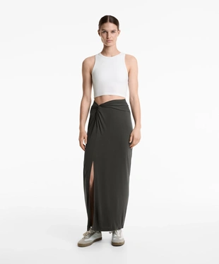 FLOATY KNOTTED MIDI SKIRT WITH MODAL- Заказать в России