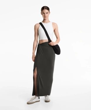 FLOATY KNOTTED MIDI SKIRT WITH MODAL- Заказать в России