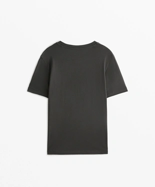 COTTON BLEND SHORT-SLEEVED T-SHIRT- Заказать в России