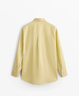 100% LINEN RELAXED SHIRT- Заказать в России