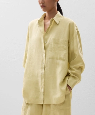 100% LINEN RELAXED SHIRT- Заказать в России