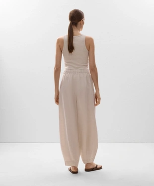 100% LINEN BALLOON TROUSERS- Заказать в России