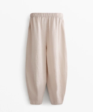 100% LINEN BALLOON TROUSERS- Заказать в России