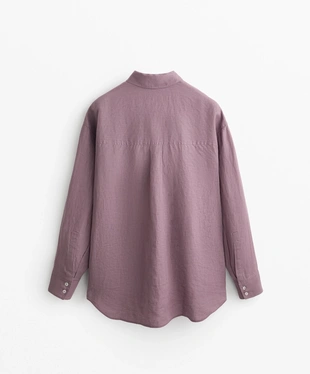 100% LINEN RELAXED SHIRT- Заказать в России