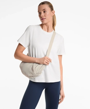 COTTON BLEND SHORT-SLEEVED T-SHIRT- Заказать в России