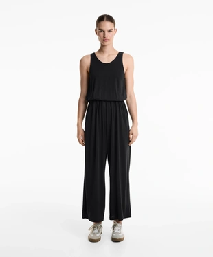 FLOATY CROSSOVER BACK MIDI JUMPSUIT WITH MODAL- Заказать в России