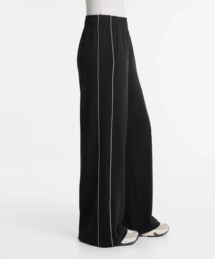 SIDE APPLIQUé WIDE STRAIGHT-LEG TROUSERS WITH MODAL- Заказать в России