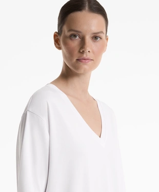 MODAL BLEND V-NECK T-SHIRT- Заказать в России