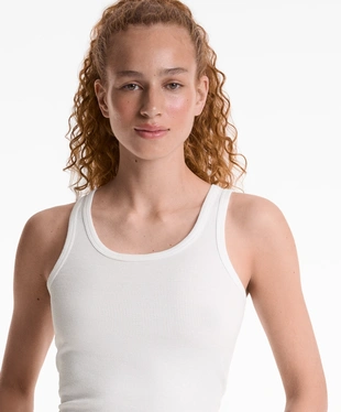 SLEEVELESS RIB TOP WITH COTTON AND MODAL- Заказать в России