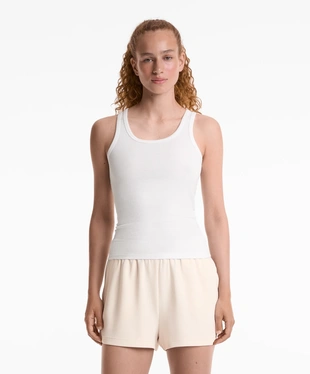 SLEEVELESS RIB TOP WITH COTTON AND MODAL- Заказать в России