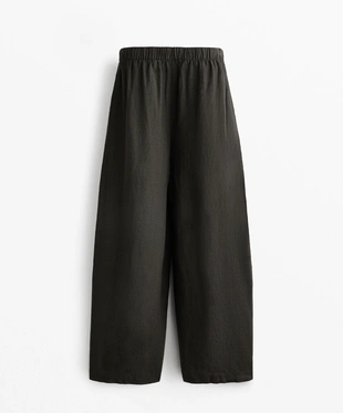 100% LINEN BARREL TROUSERS- Заказать в России