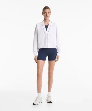HEAVY WEIGHT COTTON BLEND PIQUé CARDIGAN.- Заказать в России