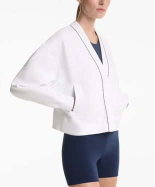 HEAVY WEIGHT COTTON BLEND PIQUé CARDIGAN.- Заказать в России
