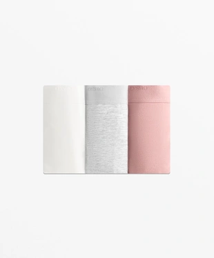 3 COTTON BLEND LOGO BRAZILIAN BRIEFS- Заказать в России
