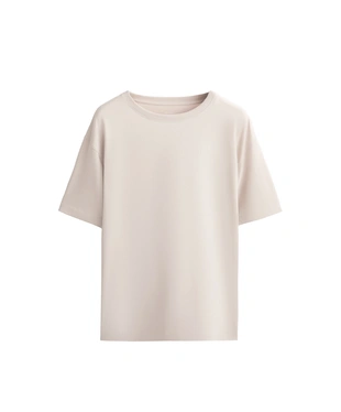 SHORT SLEEVE COTTON BLEND T-SHIRT- Заказать в России