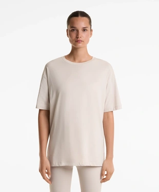 SHORT SLEEVE COTTON BLEND T-SHIRT- Заказать в России
