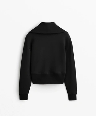 COTTON BLEND HIGH COLLAR JACKET- Заказать в России