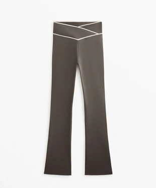 PERFECT-ADAPT CROSSOVER V-CUT WAIST FLARE TROUSERS- Заказать в России