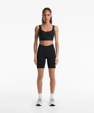V-CUT LIGHT TOUCH HIGH RISE 20CM BIKER LEGGINGS- Заказать в России